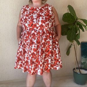 Red and White Floral Dress (NBW)